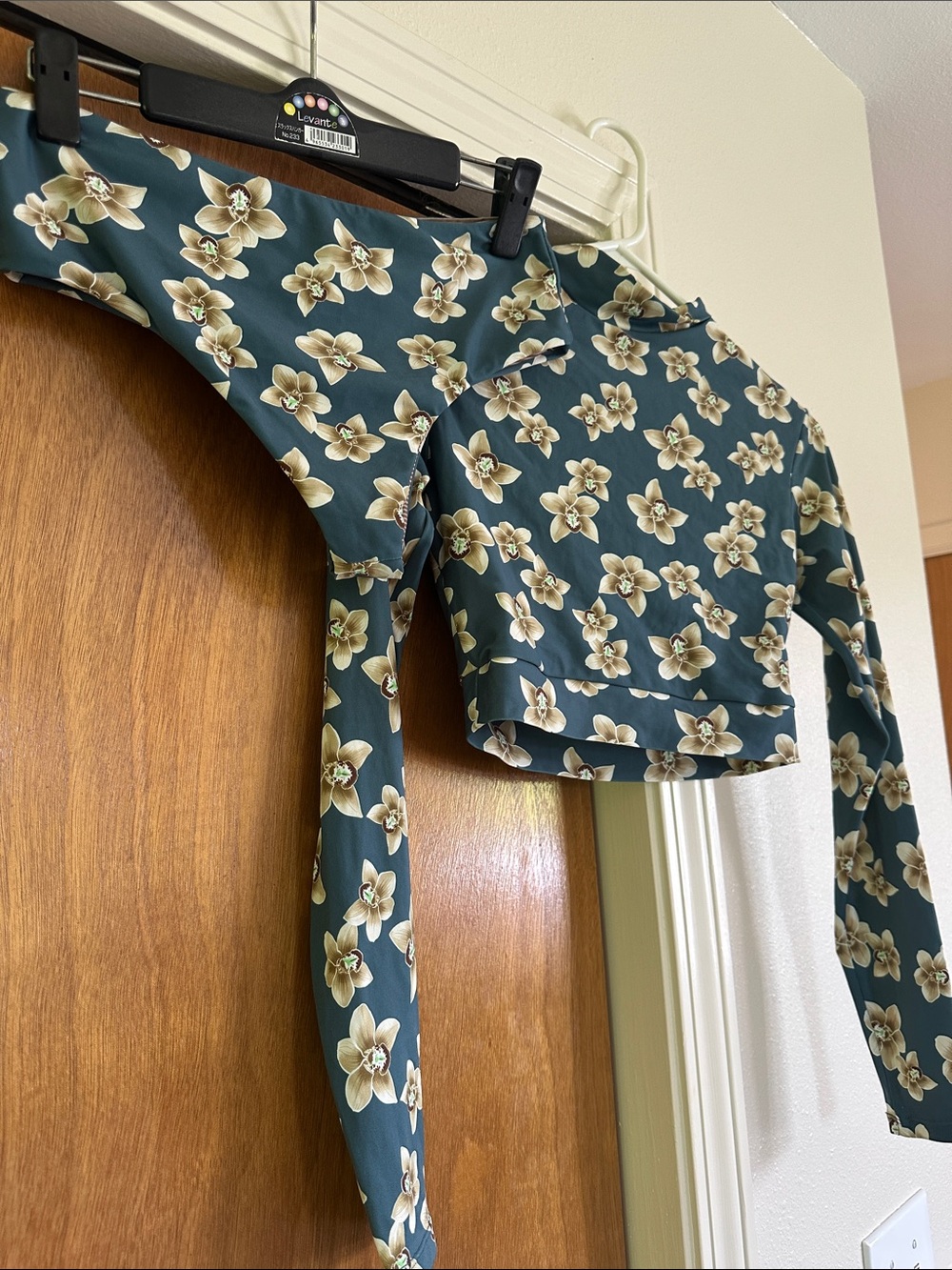 acacia swimwear Teal and Cream Floral Two-Piece Set